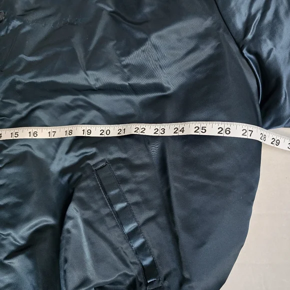Vintage 80s Birdie Richard A Leslie Blue Satin Puffer Jacket Philadelphia Philly - Picture 12 of 16